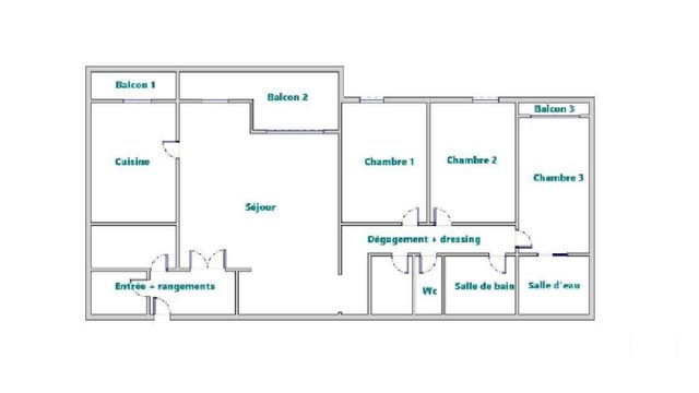 Appartement T5 à louer - 4 pièces - 97.78 m2 - AUBAGNE - 13 - PROVENCE-ALPES-COTE-D-AZUR - Century 21 Agence Beaumond